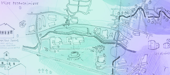 Carte sensible et trajectoires dans le quartier